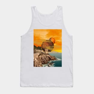 Just Beyond The Coast - Surreal/Collage Art Tank Top